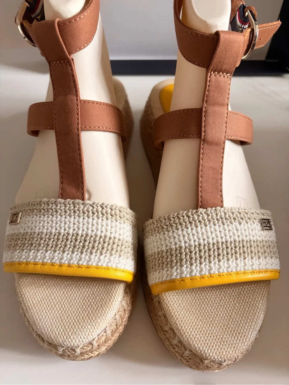 TOMMY - Crochet Platform Wedge Sandals